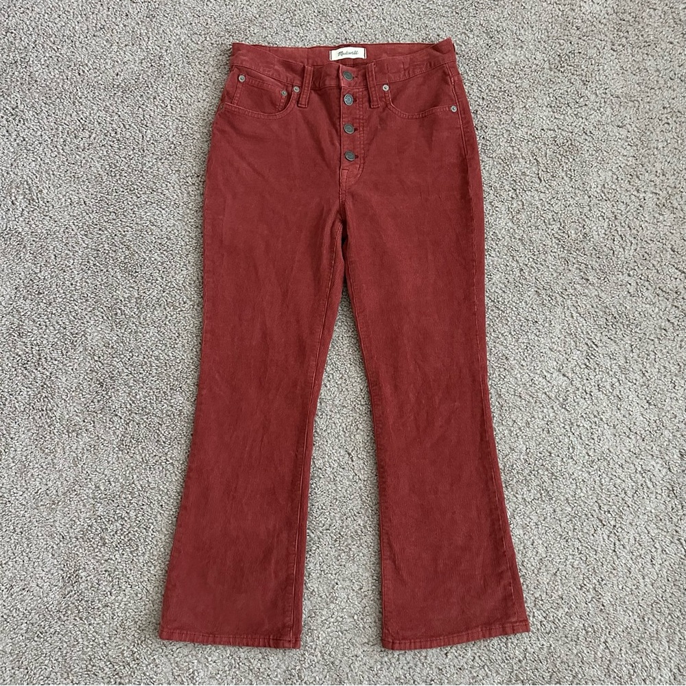 Madewell Red Boot Cut Pants